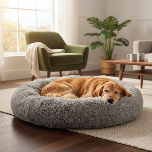 Cama Antiestres 110cm Norplat Perro Dona Colchon Grande Xxl Gris Claro Dona Antiestrés