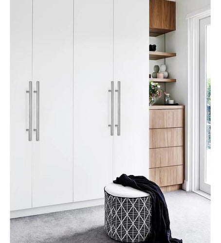 10 Tiradores De Muebles - Manillas Cocina 15 Cm - Norplat Plateado