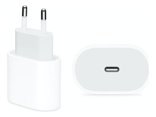 Carga Rapida 20w + Cable 2m Para iPhone Lightning - Norplat Blanco