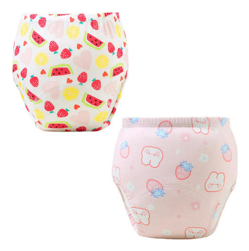 6 Calzon Entrenamiento Algodón Pull Up Reutilizable Norplat Nena L - 13 A 20 Kg