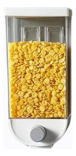 Dispensador Cereal Grano Dulce Frutos Secos Pared 1l Norplat Blanco
