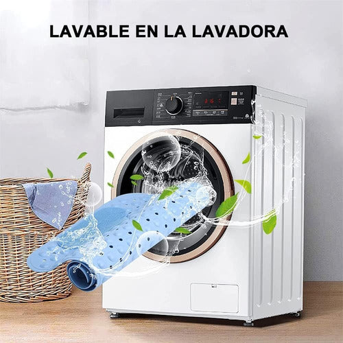 Piso Goma Antideslizante Para Ducha Tinas Alfombra - Norplat Azul