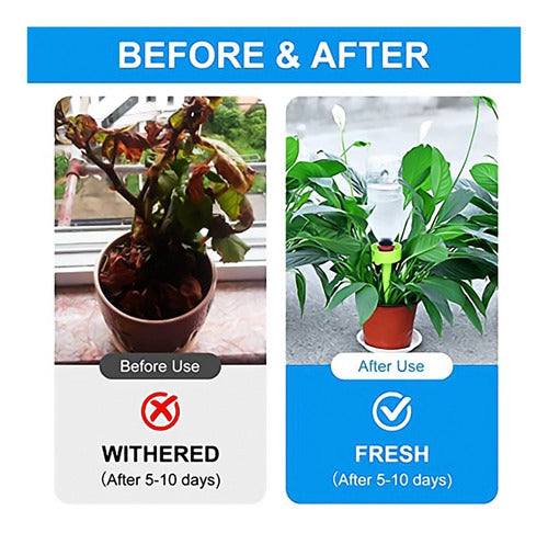 Set 10 Estacas Riego Goteo Para Botella - Verde