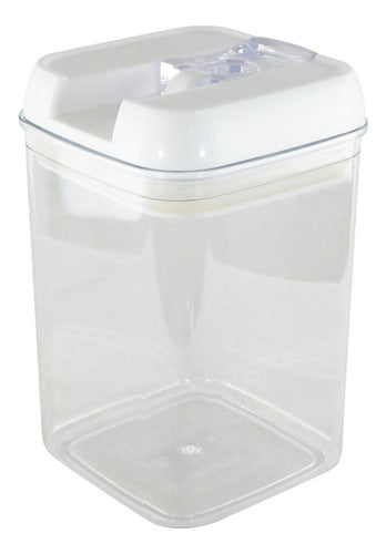 Contenedor Alimentos Hermético Cierra Fácil 1.7 Lts - Cukin Blanco