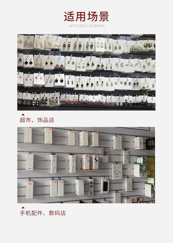 Pack 100 Ganchos Gancheras Panel Ranurado 15cm 4mm Exhibidor