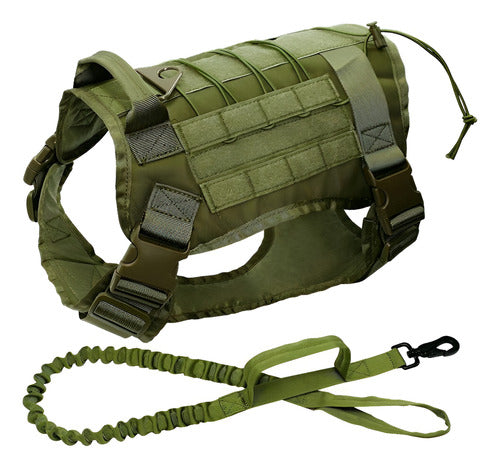 Arnés Para Perro - Táctico Con Forma De Coraza - Norplat Verde Oscuro Xl