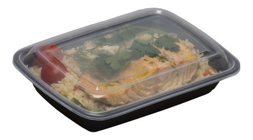 Recipientes Comida Pack 50pz Ecológico Reutilizable - Cukin Negro