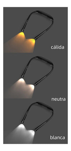 Luz Lectura De Cuello Led Luz Para Leer 3 Niveles - Norplat Negro Negro