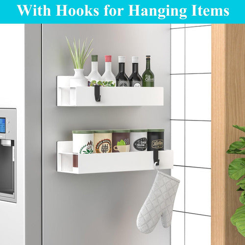 2 Estante Organizador Magnético Cocina Multiuso - Norplat Blanco