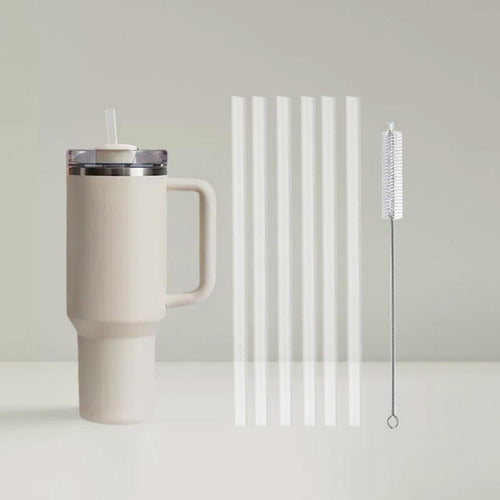 6 Bombillas Plastica Reutilizable Compatible Stanley Norplat