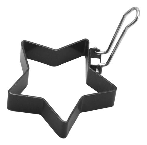 Molde Moldeador De Anillos Para Huevos Fritos, Antiadherente Negro