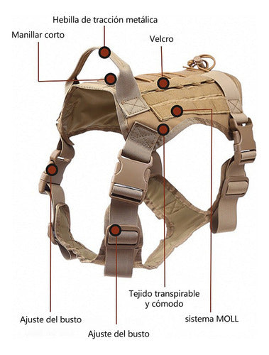 Arnés Para Perro - Táctico Con Forma De Coraza - Norplat Verde Oscuro L