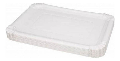 10 Bandeja Para Torta Carton Norplat - Coctel Grande 45x34  Blanco