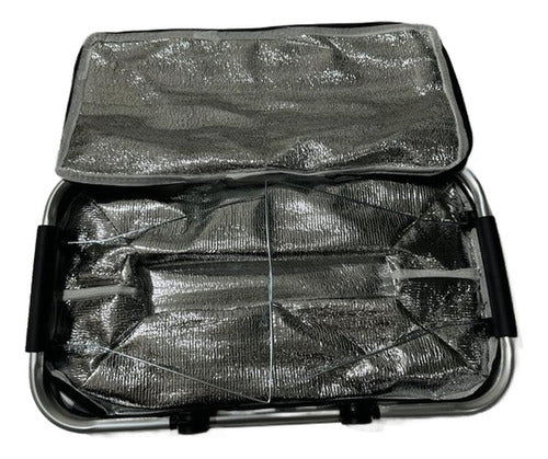 Cesta Bolso Cooler 30 Litros Térmico Plegable - Norplat Blanco Y Negro
