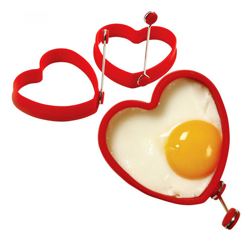 Molde De Corazon Para Huevo - Cukin Rojo