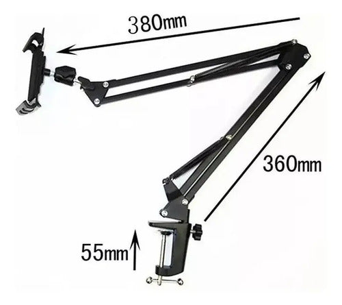 Soporte Celular Escritorio Porta Celular Universal Con Brazo
