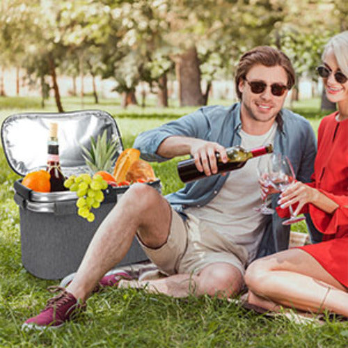 Norplat Canasta Termica Plegable Cooler Portatil Camping Gris