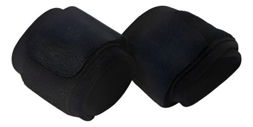 Par De Epicondileras Coderas Muñequeras Deportivas Fitness  - Negro - Adulto