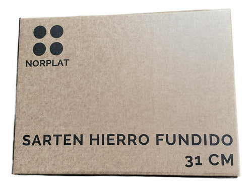 Sarten Fierro Hierro Fundido 31 Cm 3.2 Litros - Cukin Negro