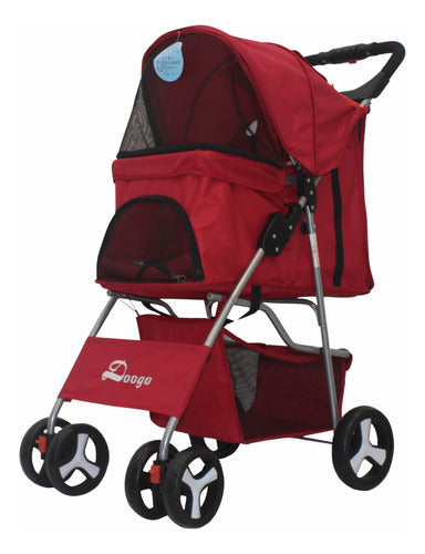 Coche Para Mascotas Perros Gato Carrito Aire Libre - Norplat Rojo