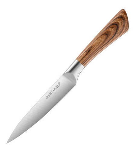 Cuchillo Santoku 5.5  Profesional Acero Inoxidable - Cukin Plateado