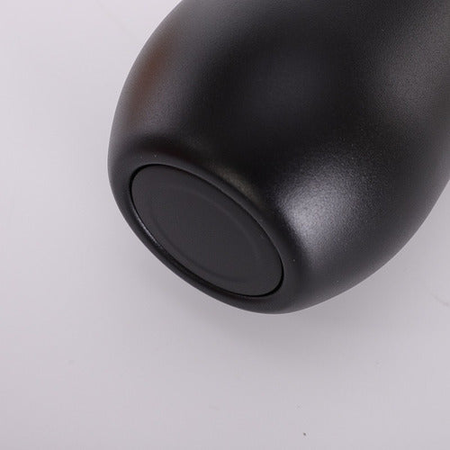 Set Vaso Térmico Acero + Tapa + Bombilla + Limpiador - Cukin Negro Negro