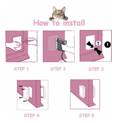 Norplat Puerta Para Gato Perro Mascotas 4 Modos Bloqueo Xl - Blanco