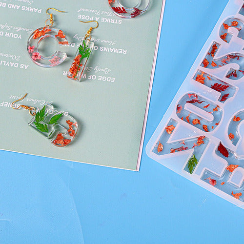 Molde Silicona Letras Números Moldes Repostería Transparente