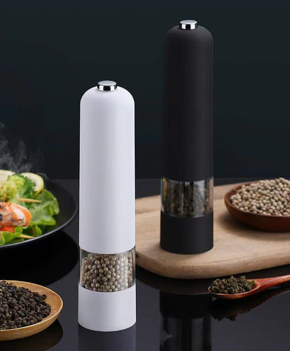 Pimentero Salero Molinillo Electrico Dispensador - Norplat Blanco