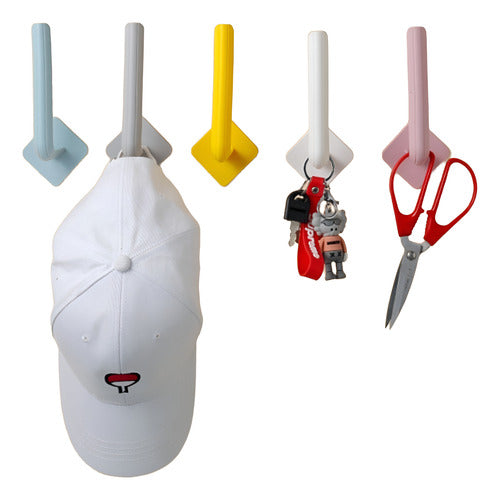 Pack 5 Ganchos Xl Autoadhesivos Ideal Cocina Tablas Paños