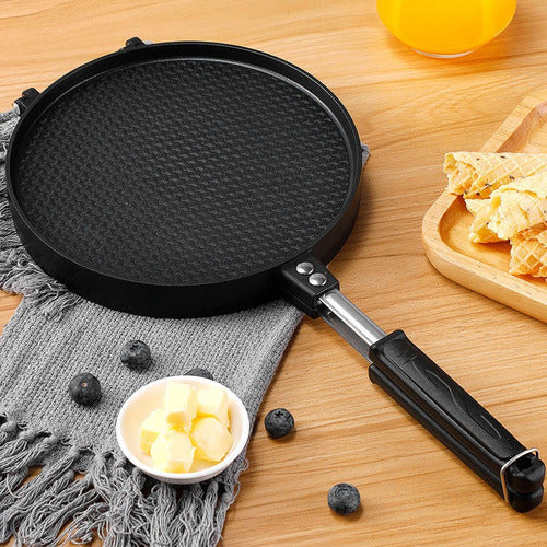 Sarten Para Barquillos 17 Cm Diametro Barquillo Fácil Cukin Negro - Barquillero Cuadrangular