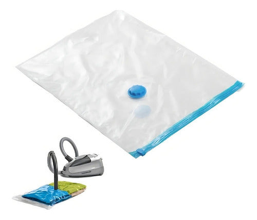 Set 10 Bolsas Al Vacio P/ Ropa Viaje Sellado 90x120 Norplat Transparente
