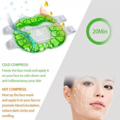 Compresa Facial Compresas Gel Frio Calor Migraña - Norplat 05 - Pepino