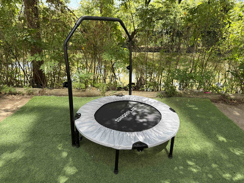 Trampolín Fitness Norplat Plegable 100cm 1m Cama Elastica Plateado