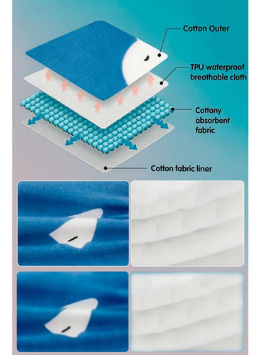 6 Calzon Entrenamiento Algodón Pull Up Reutilizable Norplat Nena M - 8 A 13kg