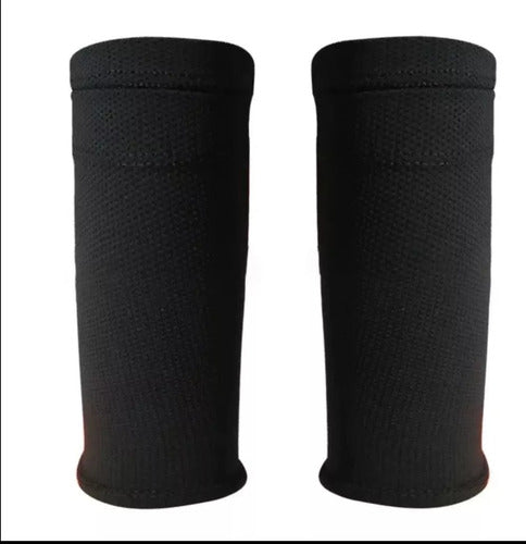 Canilleras Futbol Espinilleras + Manga Protectora - Norplat S Negro