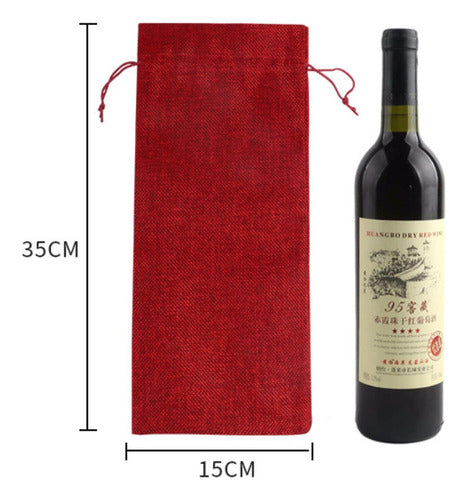 Bolsas De Regalos Navidad Para Botellas Vino 12u - Norplat 6 Negro + 6 Lino