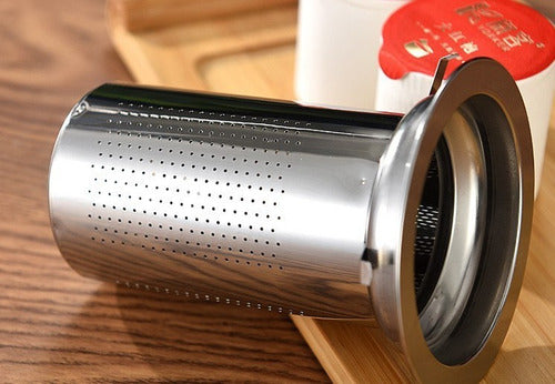 Set Tetera Té Acero Vintage Vidrio 500 Ml Premium - Cukin