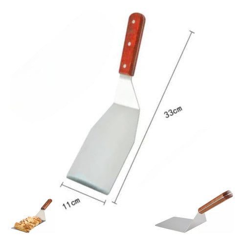 Espatula Para Plancha Churrasquera Pala Pizza Asado Norplat Plateado