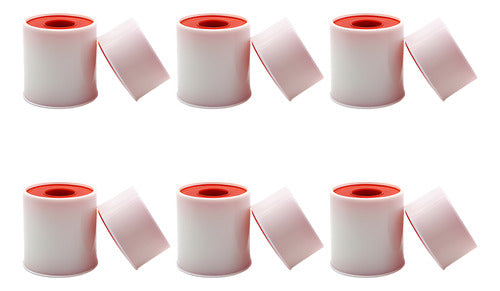 12 Cinta Tape Rigido Adhesivo Kinesiologica 2.5cm 5m Norplat Blanco