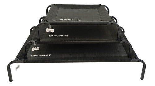 Cama Elevada Para Perros Grandes Lavable Talla Xl - Norplat Negro Elevado