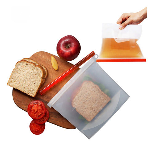 Bolsas De Silicona Reutilizable Con Cierre De 1500ml - Cukin Agua