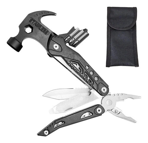 Cortapluma Norplat Supervivencia Pesca Camping 12en1 Funda Negro