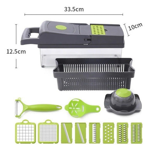 Rallador Picador Cortador Fruta Verdura Multi 14in1 Norplat