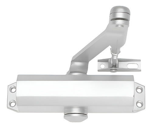 Cierre Automatico Puerta Brazo Hidraulico 25 A 45 Kg Norplat Plateado