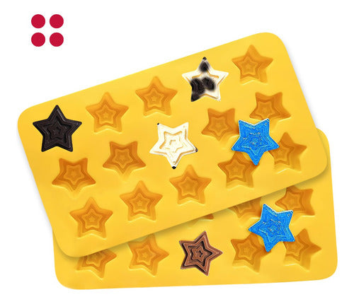 Molde De Silicona Para Estrella De Chocolate - Cukin Amarillo