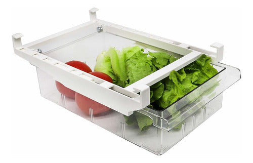 Bandeja Organizador Refrigerador Cajón Deslizante - Cukin Transparente
