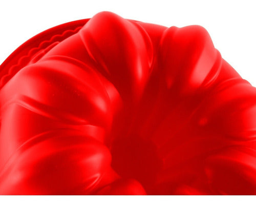 Molde De Silicona Para Queque Con Forma Flor De Lis - Cukin Rojo