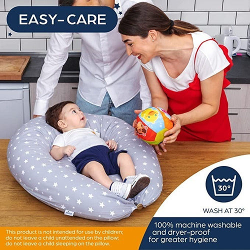 Cojín Maternal Almohada Materindad Lactancia 100% Algodón - Azul