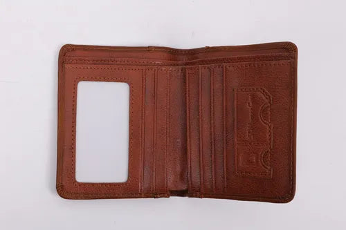 Billetera De Cuero Hombre Anti Rfid Anti Clonacion - Norplat Marrón Claro Liso